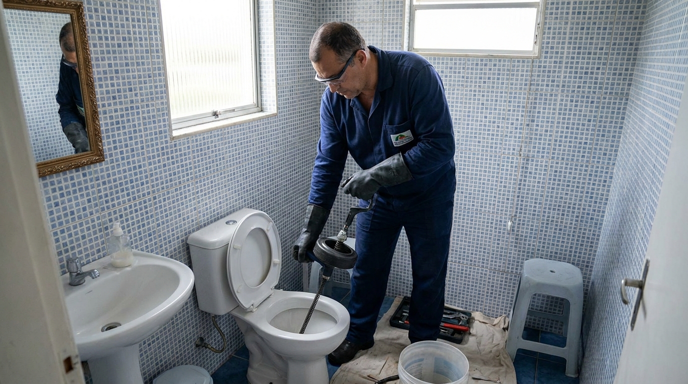 Desentupimento de vaso profissional em Cuiabá‑MT