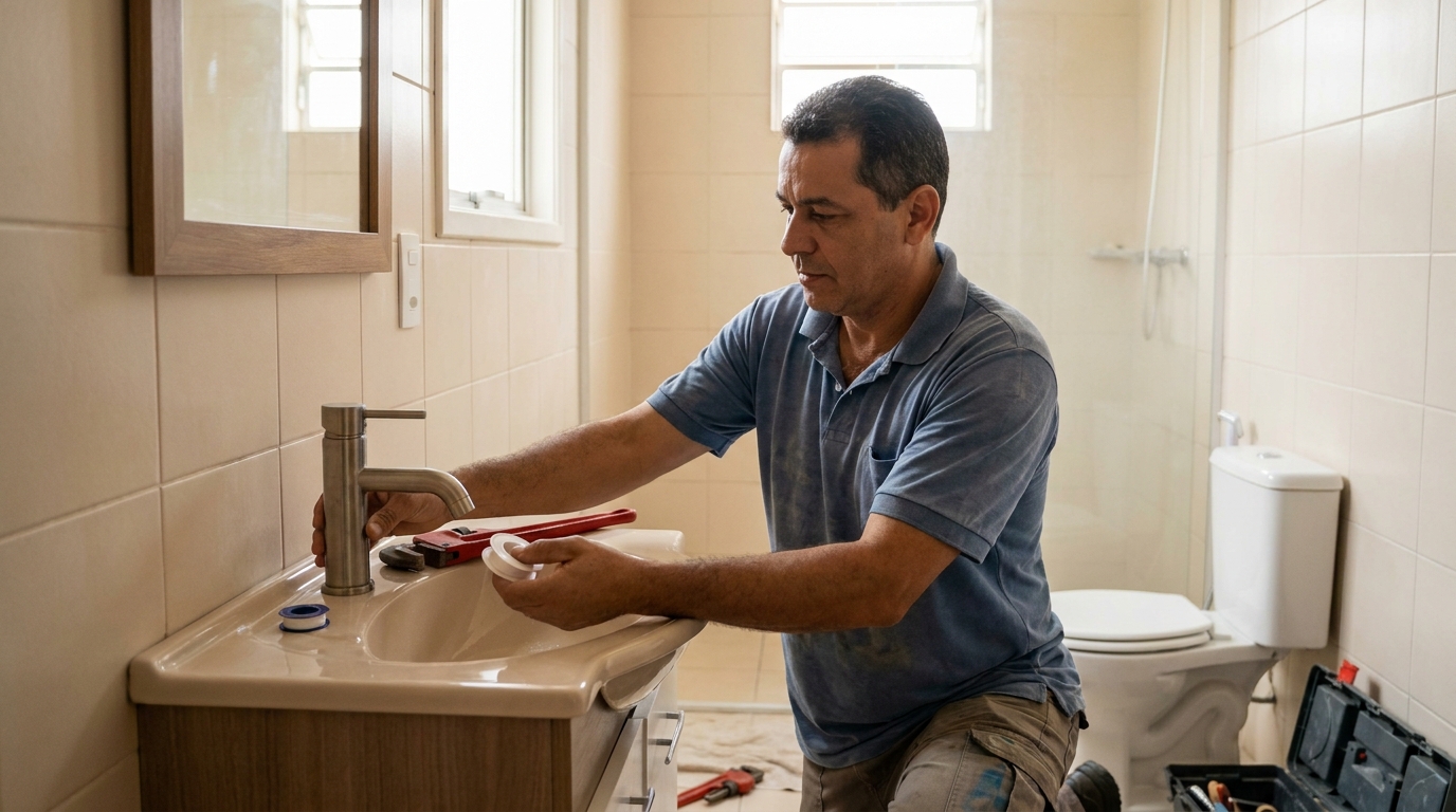 Instalação de torneira profissional em Cuiabá‑MT