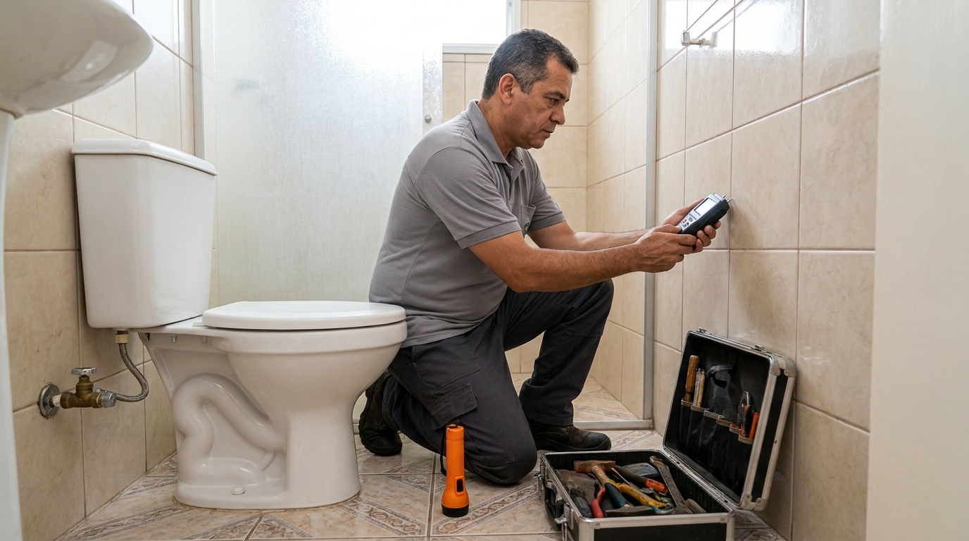 Técnico de caça vazamento com detector em Cuiabá‑MT